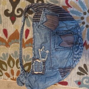 Marc by Marc Jacobs patchwork denim hobo purse